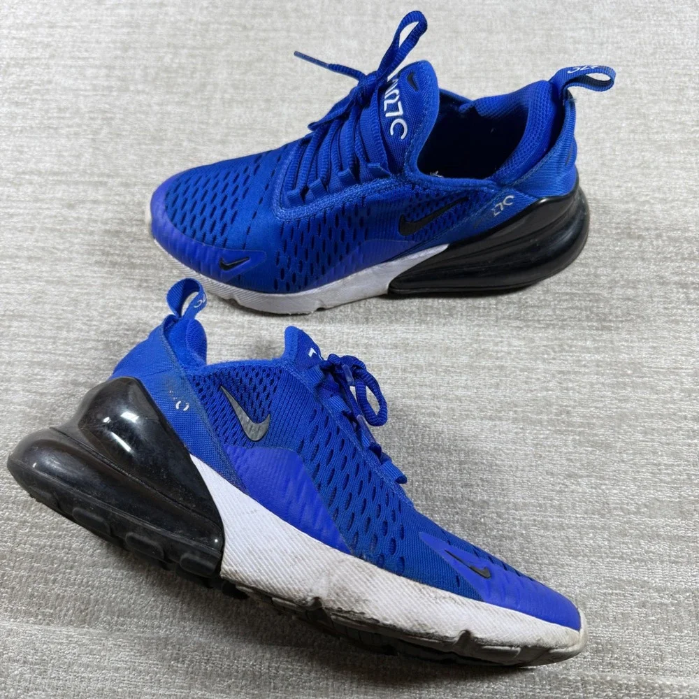 Nike Air Max 270 Sneakers Youth 5Y Blue Racer Black White 943345-415